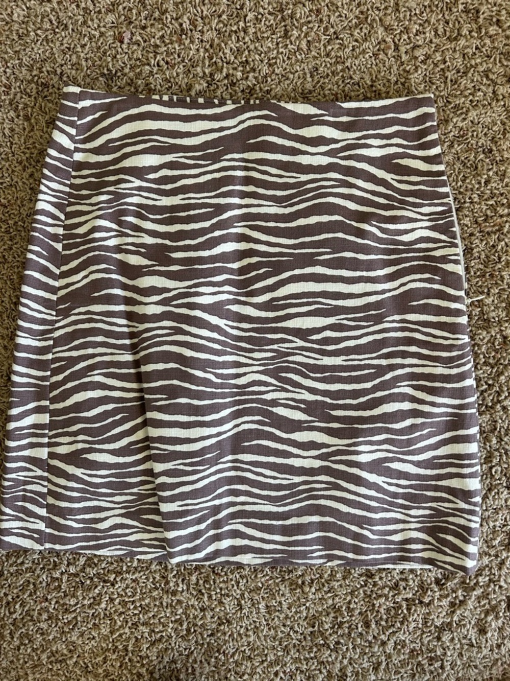 Zebra-Print Purple and White Women’s Mini Skirt